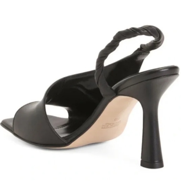 NAPOLEONI Square Toe Sling Back Sandal, BLACK 10.5 - Picture 2 of 14